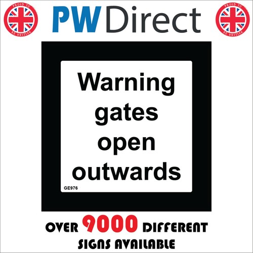 Sign warning gates open - warning,