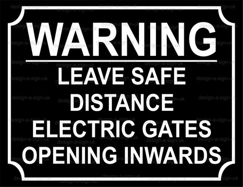 Warning electric gates x - electric,